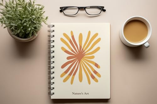 Art to Doors | Nature's Art | Spiral Notebooks | A5 Size Paper | 120 Pages | 70 GSM Paper | Attractive Cover Designs