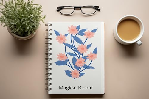 Art to Doors | Magical Bloom | Spiral Notebooks | A5 Size Paper | 120 Pages | 70 GSM Paper | Attractive Cover Designs