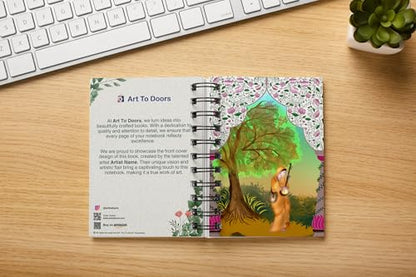 Art to Doors | Meerabai Pichwai Art | Artist Khushboo Fakay | Spiral Notebooks | A5 Size Paper | 120 Pages | 70 GSM Paper | Notebooks for College Students