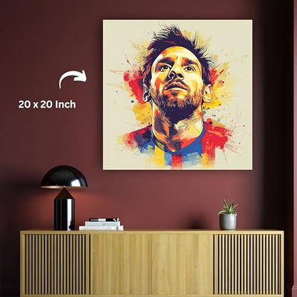 Art to Doors | Messi Art | Square | Art Print | Home Decor | Wall Decor | Gifts for Women | Gifts for Men | Canvas Frame |