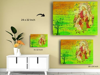 Art to Doors | A Day With Jesus | Artist Lovina Cano | Horizontal | Art Prints | Home Decor | Wall Decor | Gift Items | Wall Art