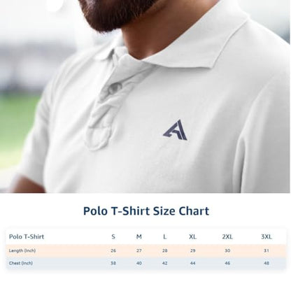 Polo T Shirt | Unisex Regulat Fit Solid Cotton Rich Polo T Shirt | Super Combed | Pre Shrunk | Bio Washed | Collar and Cuff