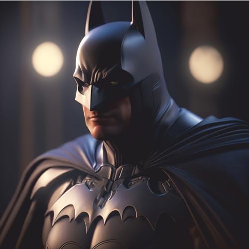 Dynamic Batman Art: Realistic Digital Illustration Capturing Gotham's Vigilante, Perfect for Fans | Personalized Gift For Anniversary, Birthday, Wedding, Home Decor