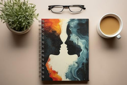 Art to Doors | Fire and Ice | Spiral Notebooks | A5 Size Paper | 120 Pages | 70 GSM Paper | Attractive Cover Designs