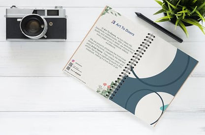 Art to Doors | Circular Overlap | Spiral Notebooks | A5 Size Paper | 120 Pages | 70 GSM Paper | Attractive Cover Designs