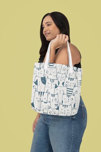 Art to Doors | Cat Serenade | Tote Bags | Shopping Bag For Grocery | Aesthetic Carry Bag | Tote Bag for Shopping, Travel, office & beach bags for women