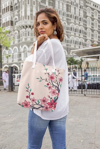 Art to Doors | Beauty in Bloom | Tote Bags | Shopping Bag For Grocery | Aesthetic Carry Bag | Tote Bag for Shopping, Travel, office & beach bags for women