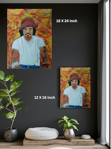 Art to Doors | Johnny Depp Potrait | Artist Lovina Cano | Vertical | Art Prints | Home Decor | Wall Art | Gift Items | Canvas Frame