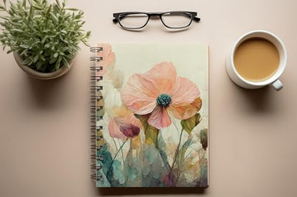 Art to Doors | Gentle Floral Tapestry | Spiral Notebooks | A5 Size Paper | 120 Pages | 70 GSM Paper | Attractive Cover Designs