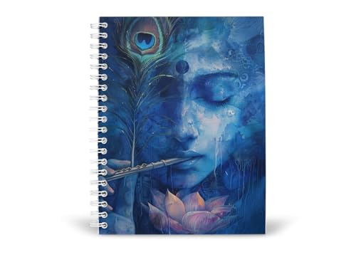 Art to Doors | Krishna's Grace | Spiral Notebooks | A5 Size Paper | 120 Pages | 70 GSM Paper | Attractive Cover Designs