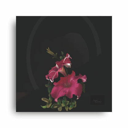 Art to Doors|Petunia Blooming | Artist Sanando Bhattacharjee| Square | Art Print | Home Decor | Wall Decor | Gift Items | Canvas Frame