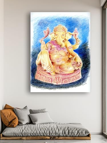 Art to Doors | Sri Ganesh | Artist Avishek Nag | Vertical | Art Prints | Home Decor | Wall Art | Gift Items | Canvas Frame