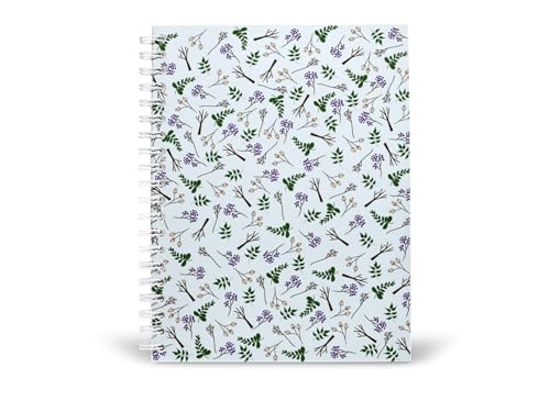 Art to Doors | Sprig and Berry Pattern | Spiral Notebooks | A5 Size Paper | 120 Pages | 70 GSM Paper | Attractive Cover Designs