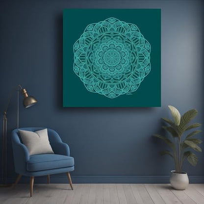 Art to Doors | Emerald | Square | Artist Anusha Iyer | Home Decor | Wall Art | Gifts for Women | Gifts for Men | Canvas Frame