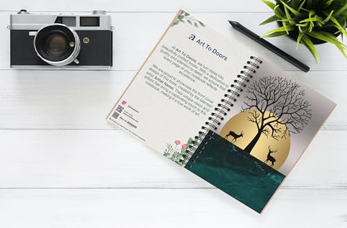 Art to Doors | Whispered Pines | Spiral Notebooks | A5 Size Paper | 120 Pages | 70 GSM Paper | Attractive Cover Designs