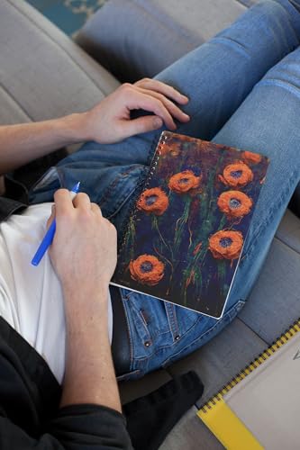 Art to Doors | Fiery Bloom | Spiral Notebooks | A5 Size Paper | 120 Pages | 70 GSM Paper | Attractive Cover Designs