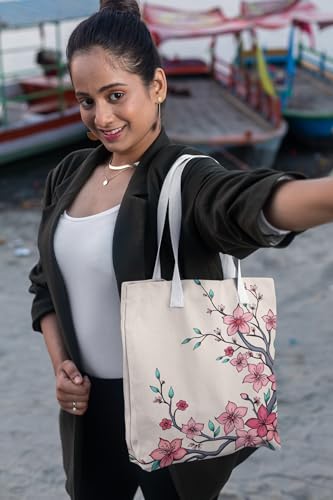 Art to Doors | Beauty in Bloom | Tote Bags | Shopping Bag For Grocery | Aesthetic Carry Bag | Tote Bag for Shopping, Travel, office & beach bags for women