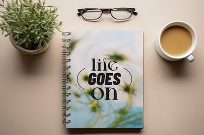 Art to Doors | Life Goes On | Spiral Notebooks | A5 Size Paper | 120 Pages | 70 GSM Paper | Attractive Cover Designs