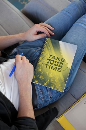 Art to Doors | Take Your Time | Spiral Notebooks | A5 Size Paper | 120 Pages | 70 GSM Paper | Attractive Cover Designs