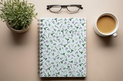 Art to Doors | Sprig and Berry Pattern | Spiral Notebooks | A5 Size Paper | 120 Pages | 70 GSM Paper | Attractive Cover Designs