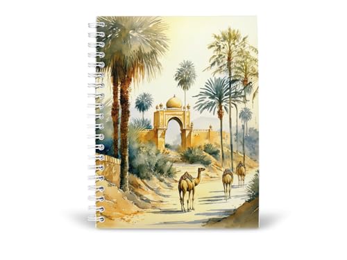 Art to Doors | Desert's Gateway | Spiral Notebooks | A5 Size Paper | 120 Pages | 70 GSM Paper | Attractive Cover Designs