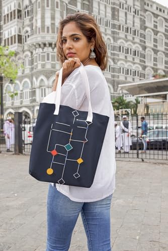 Art to Doors | Connected | Tote Bags | Shopping Bag For Grocery | Aesthetic Carry Bag | Tote Bag for Shopping, Travel, office & beach bags for women