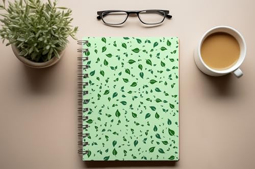 Art to Doors | Verdant Cascade | Spiral Notebooks | A5 Size Paper | 120 Pages | 70 GSM Paper | Attractive Cover Designs