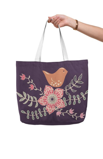 Art to Doors | Bird on a Branch | Tote Bags | Shopping Bag For Grocery | Aesthetic Carry Bag | Tote Bag for Shopping, Travel, office & beach bags for women