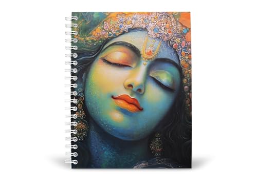 Art to Doors | Soulful Krishna | Spiral Notebooks | A5 Size Paper | 120 Pages | 70 GSM Paper | Attractive Cover Designs