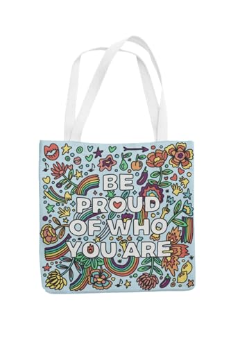 Art to Doors | Be Proud Of Who You Are | Tote Bags | Shopping Bag For Grocery | Aesthetic Carry Bag | Tote Bag for Shopping, Travel, office & beach bags for women