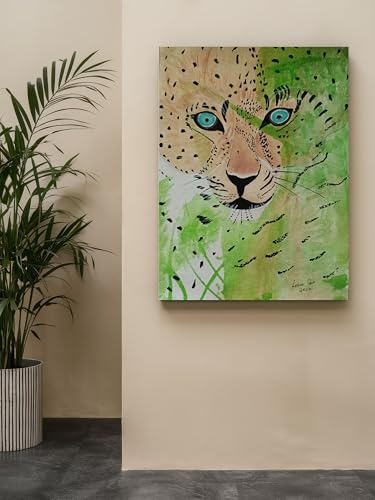 Art to Doors | Wild Cat | Artist Lovina Cano | Vertical | Art Prints | Home Decor | Wall Art | Gift Items | Canvas Frame