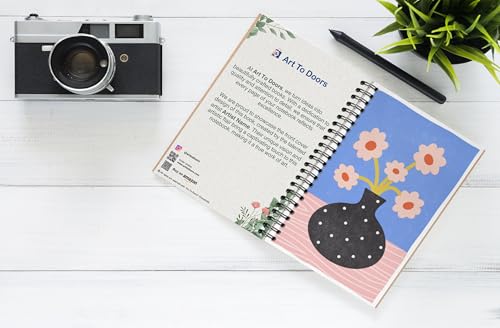 Art to Doors | Bold Floral Arrangement | Spiral Notebooks | A5 Size Paper | 120 Pages | 70 GSM Paper | Attractive Cover Designs