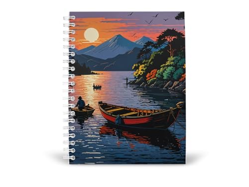 Art to Doors | Serene Solitude | Spiral Notebooks | A5 Size Paper | 120 Pages | 70 GSM Paper | Attractive Cover Designs