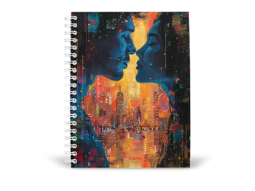 Art to Doors | Where Love and Moonlight Entwine | Spiral Notebooks | A5 Size Paper | 120 Pages | 70 GSM Paper | Attractive Cover Designs