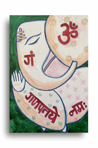 Art to Doors | Blessings Of Lord Ganesha | Artist Drasty Solanki | Vertical | Art Prints | Home Decor | Wall Art | Gift Items | Canvas Frame