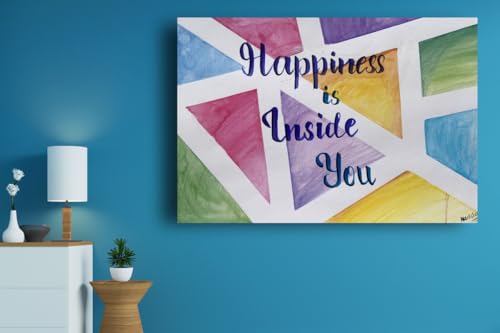 Art to Doors| Happiness | Artist Akanksha Jain | Rectangle | Art Print | Home Decor | Wall Decor | Gift Items | Canvas Frame