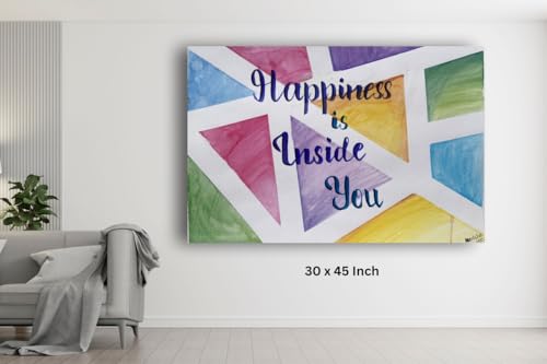 Art to Doors| Happiness | Artist Akanksha Jain | Rectangle | Art Print | Home Decor | Wall Decor | Gift Items | Canvas Frame