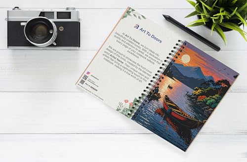 Art to Doors | Serene Solitude | Spiral Notebooks | A5 Size Paper | 120 Pages | 70 GSM Paper | Attractive Cover Designs