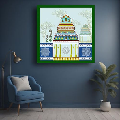 Art to Doors | Sampannakala Kolam | Square | Artist Mounika Botcha | Home Decor | Wall Art | Gifts for Women | Gifts for Men | Canvas Frame