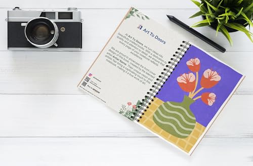 Art to Doors | Blooming Bold | Spiral Notebooks | A5 Size Paper | 120 Pages | 70 GSM Paper | Attractive Cover Designs