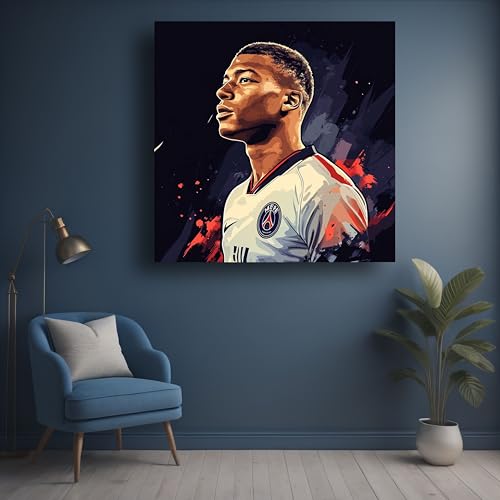 Art to Doors | Mbappe Art | Square | Art Print | Home Decor | Wall Decor | Gifts for Women | Gifts for Men | Canvas Frame |