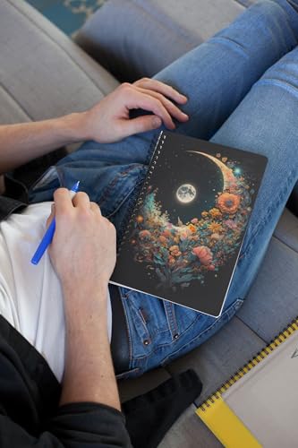 Art to Doors | Celestial Garden | Spiral Notebooks | A5 Size Paper | 120 Pages | 70 GSM Paper | Attractive Cover Designs