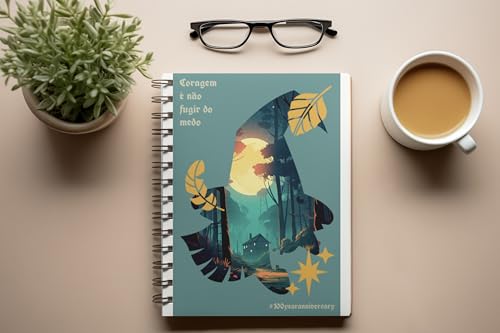 Art to Doors | Courage is not fleeing from fear | Spiral Notebooks | A5 Size Paper | 120 Pages | 70 GSM Paper | Attractive Cover Designs