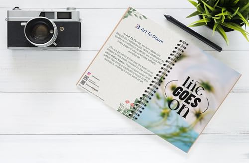 Art to Doors | Life Goes On | Spiral Notebooks | A5 Size Paper | 120 Pages | 70 GSM Paper | Attractive Cover Designs