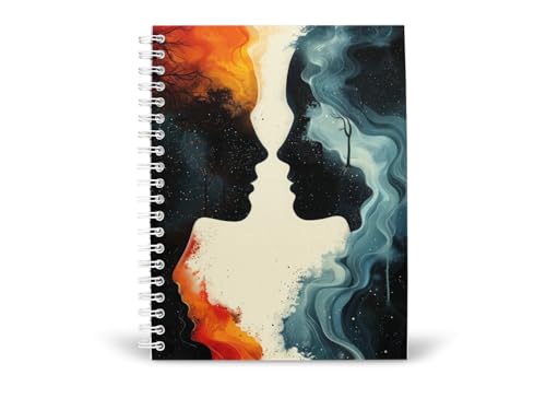 Art to Doors | Fire and Ice | Spiral Notebooks | A5 Size Paper | 120 Pages | 70 GSM Paper | Attractive Cover Designs