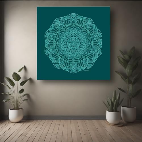 Art to Doors | Emerald | Square | Artist Anusha Iyer | Home Decor | Wall Art | Gifts for Women | Gifts for Men | Canvas Frame