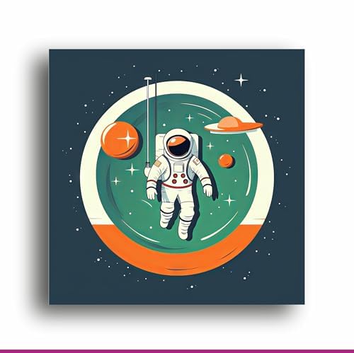 Galactic Elegance: ISRO Space Suit Artistry - Canvas Print | Personalized Gift For Anniversary, Birthday, Wedding, Home Decor | Wall Frames For Home Office Study Room Decor