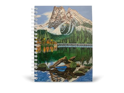 Art to Doors | Enchanting Lake | Artist Megha Tiwari | Spiral Notebooks | A5 Size Paper | 120 Pages | 70 GSM Paper | Attractive Cover Designs