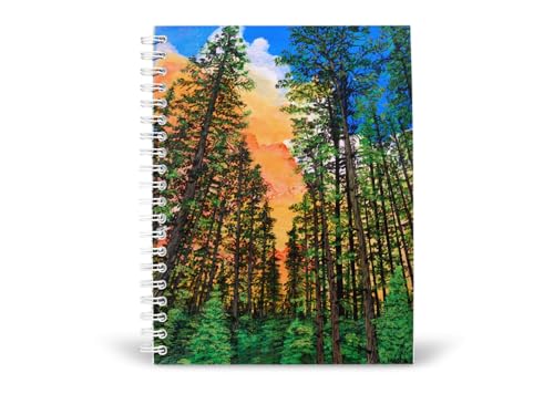 Art to Doors | Into The Woods | Artist Megha Tiwari | Spiral Notebooks | A5 Size Paper | 120 Pages | 70 GSM Paper | Attractive Cover Designs