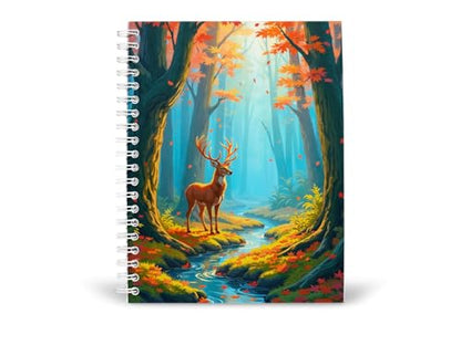 Art to Doors | Forest's Dream | Spiral Notebooks | A5 Size Paper | 120 Pages | 70 GSM Paper | Attractive Cover Designs